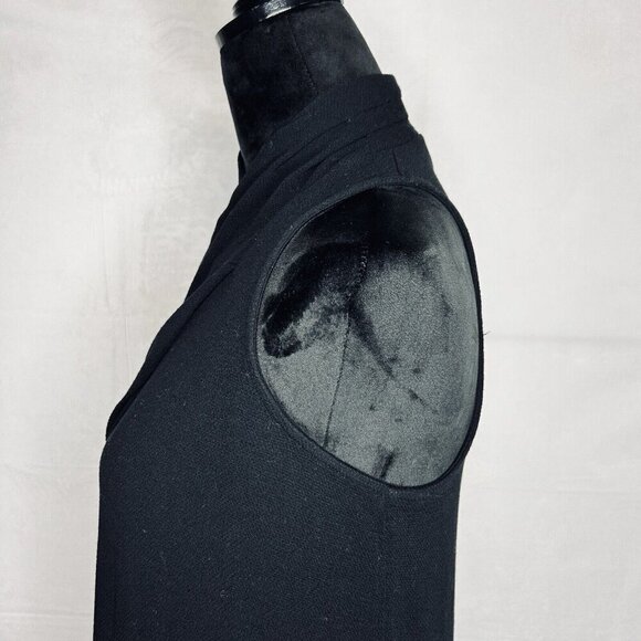 Anthropologie Maeve Womens Top Sz 2 Sleeveless Button-Up Back V-Neck Black - Picture 5 of 9